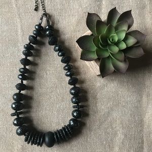 Black Beaded Necklace